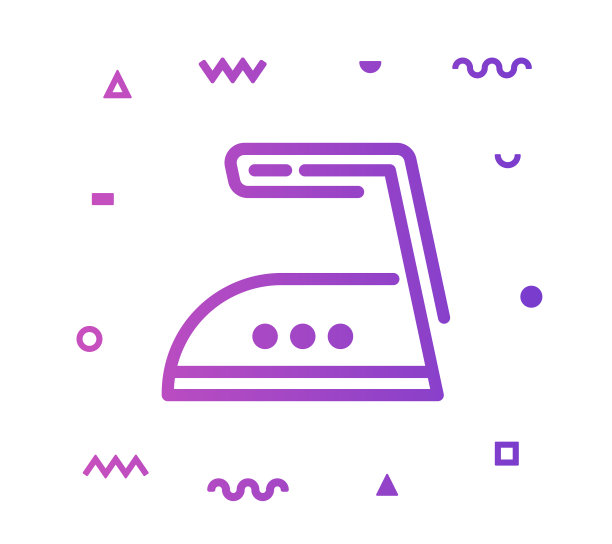 熨烫衣服线风格图标设计图片下载