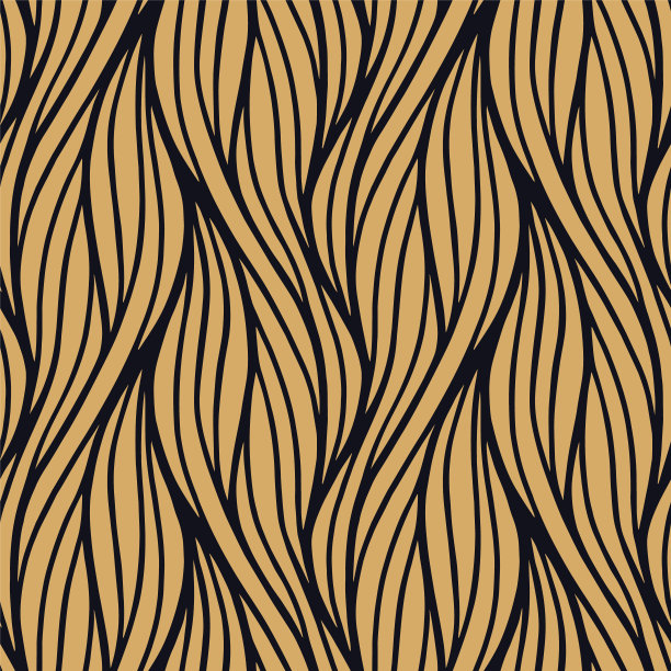 手绘有机生长藤/根/头发-无缝矢量模式图片下载