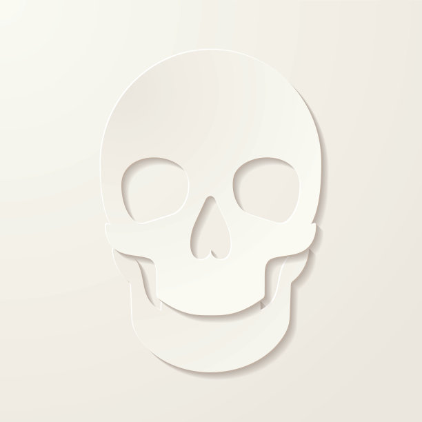 简单的头骨形状切割出来图片下载