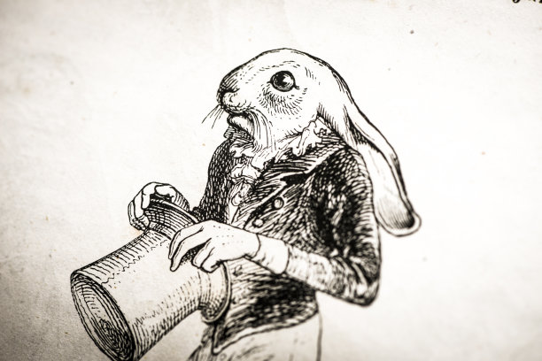 人性化的动物插图:兔子图片下载