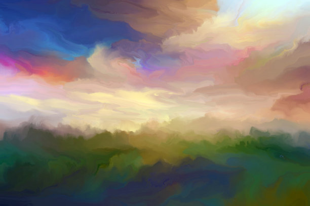 夏天雾蒙蒙的黎明图片下载