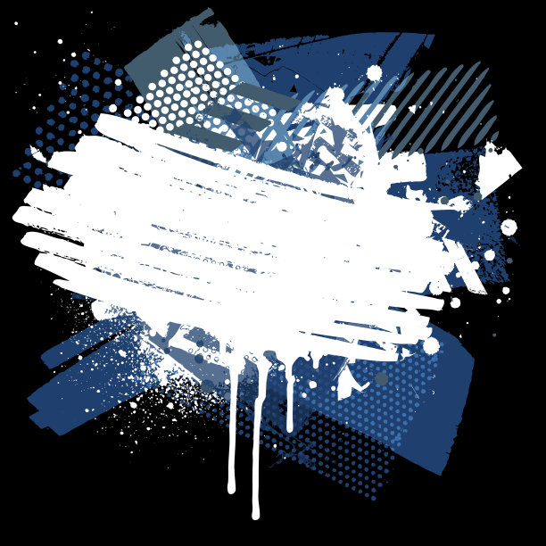 黑色，白色和蓝色的垃圾矢量爆炸图片下载