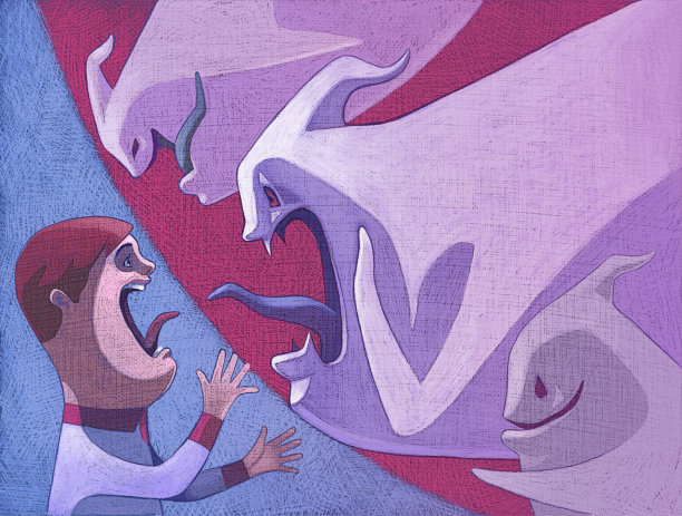 尖叫的孩子遇见鬼魂图片下载