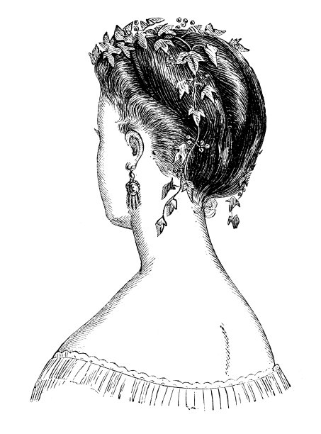 19世纪的时装和发型模特图片下载