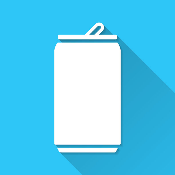 可以。蓝色背景上的图标-长阴影平面设计图片下载