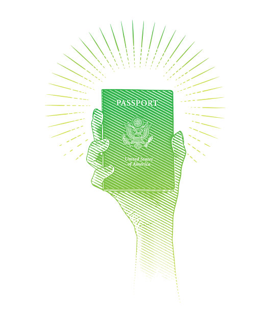 手拿着护照图片下载