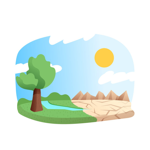 全球变暖相关的现代平面风格矢量插图图片下载