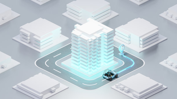 蓝色的车通过gps导航跟踪。设计概念最小和位置地图销。图片下载