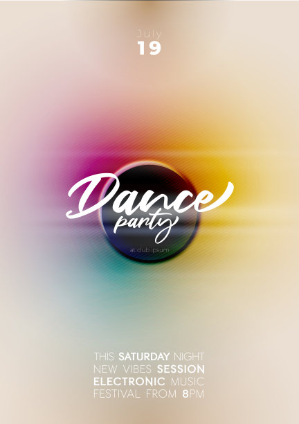 舞会横幅用抽象的液体梯度圆形形状图片下载