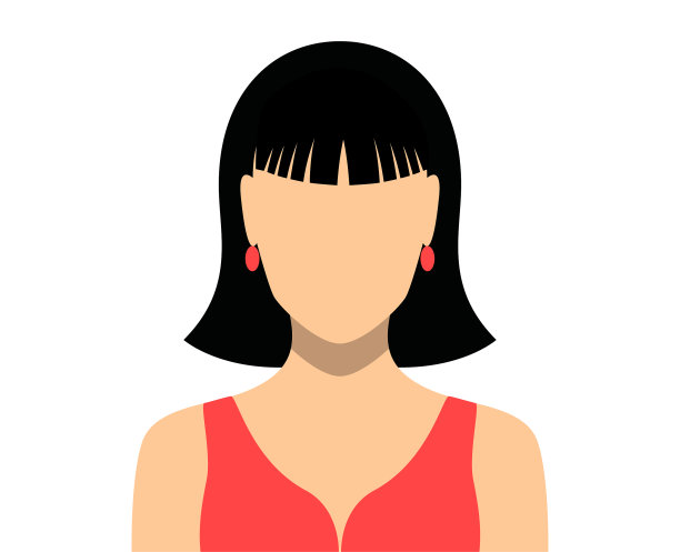 女性空白脸图标图片下载