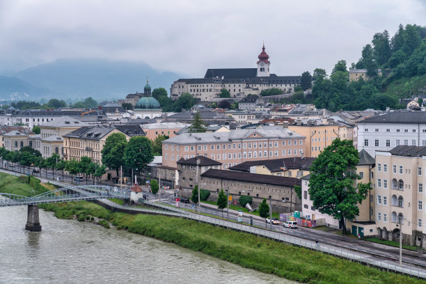 萨尔茨堡，奥地利的城市景观图片下载