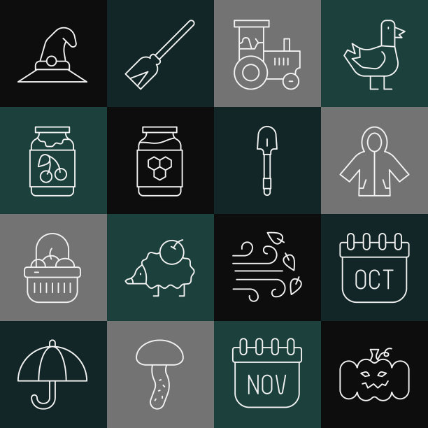 定线南瓜十月日历秋季图片下载