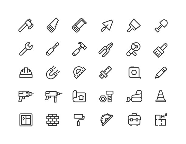 施工线图标可编辑的笔触图片下载