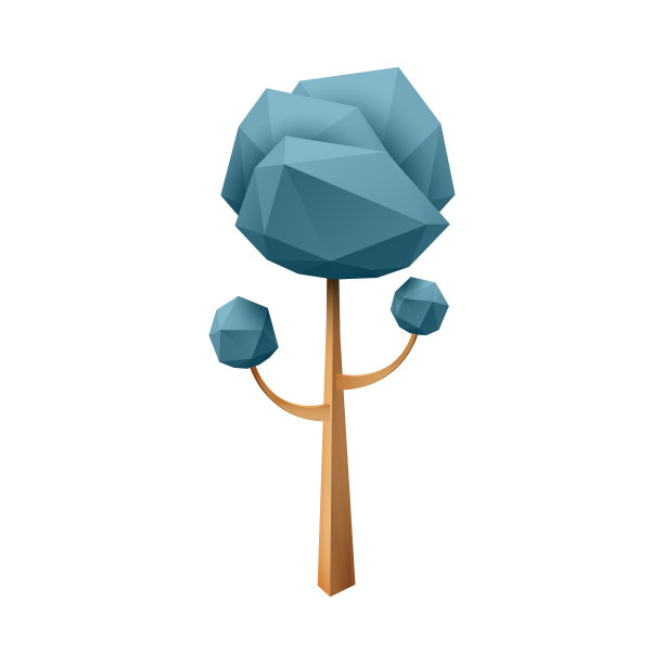 低聚树设计图片下载