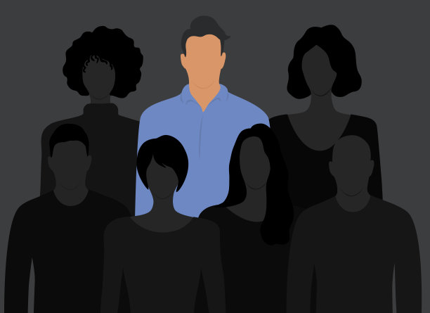 领导和个性的概念与独特的人脱颖而出图片下载