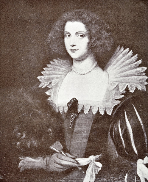 戴手套的女士肖像图片下载