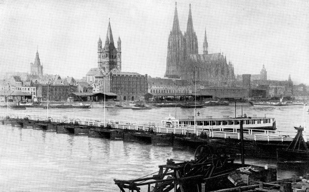 19世纪，德国，北莱茵-威斯特伐利亚的科隆图片下载