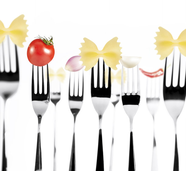 叉子上的意大利面图片下载