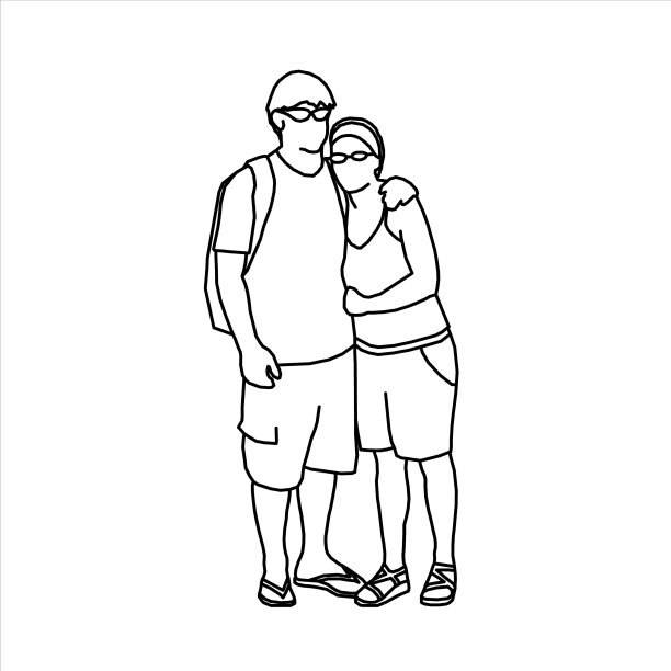 设计一对恩爱夫妻拥抱丈夫图片下载