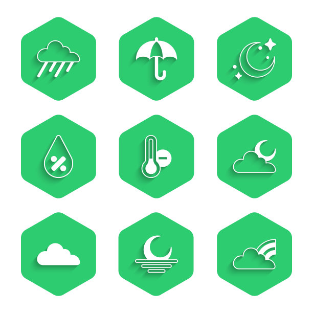 设气象温度计日落彩虹用图片下载