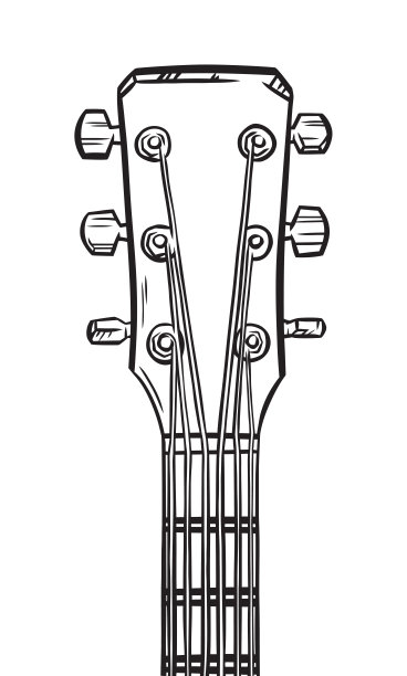 吉他头手绘图片下载