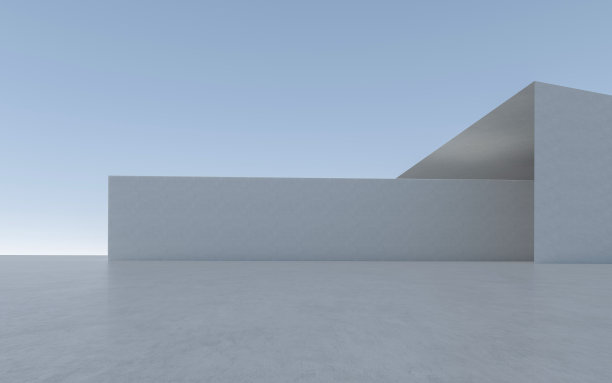 空旷的广场前的现代建筑图片下载