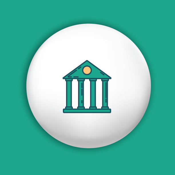 金融和银行图标上的白色按钮图片下载