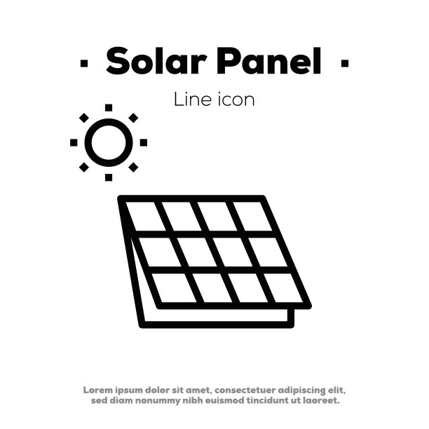 太阳能电池板系列图标图片下载