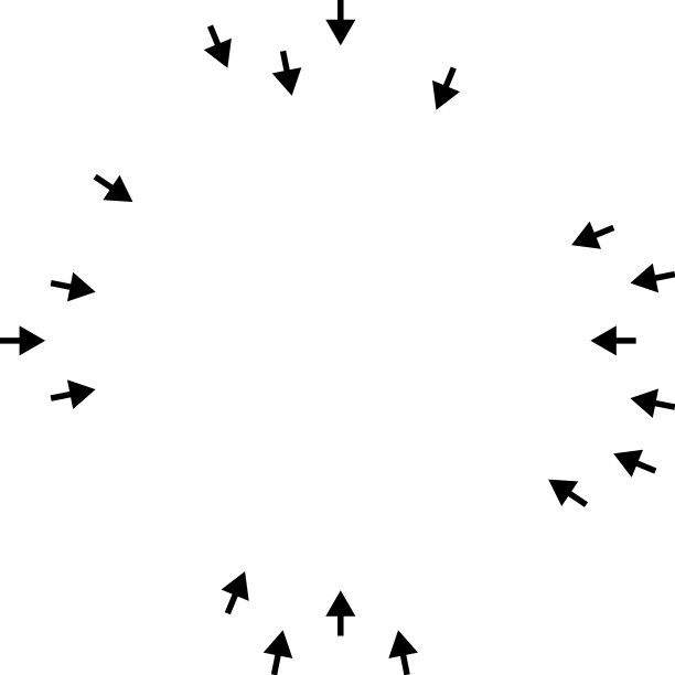 箭头指向向内的径向辐射箭头图片下载