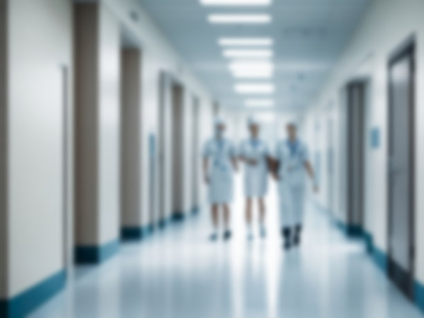 医院走廊的抽象模糊图片下载