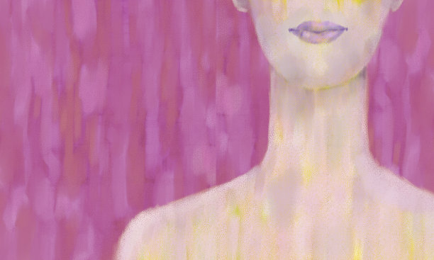 以印象派风格描绘女性肖像碎片的绘画背景图片下载