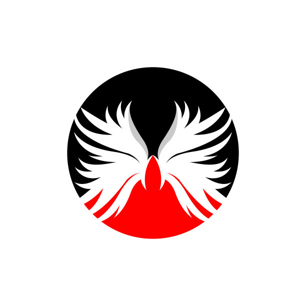 翅膀符号设计，矢量鹰猎鹰翅膀，美丽的飞鸟，插图符号图片下载
