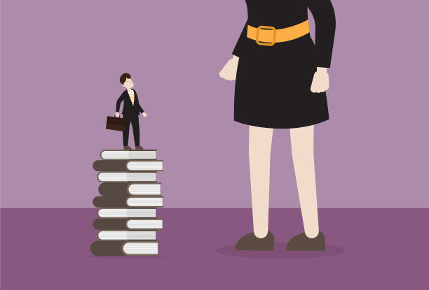 一个商人站在一摞书上，看起来像个大商人图片下载