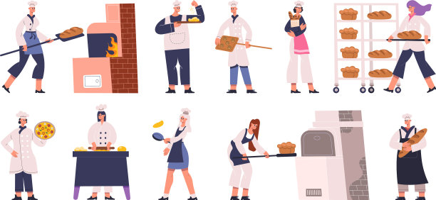 专业烘焙师的人物烹饪烘烤图片下载