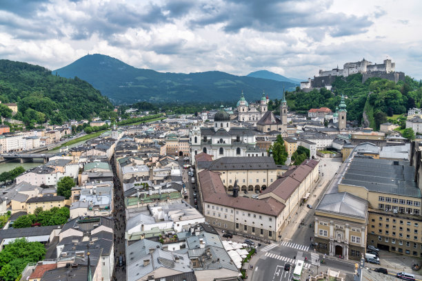 萨尔茨堡，奥地利的城市景观图片下载