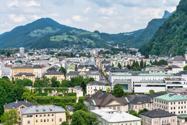萨尔茨堡，奥地利的城市景观图片下载