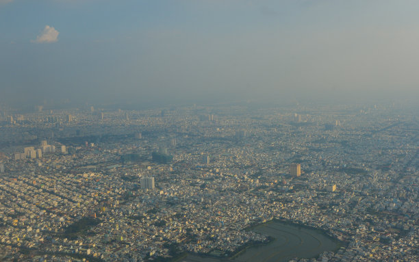 越南西贡鸟瞰图图片下载