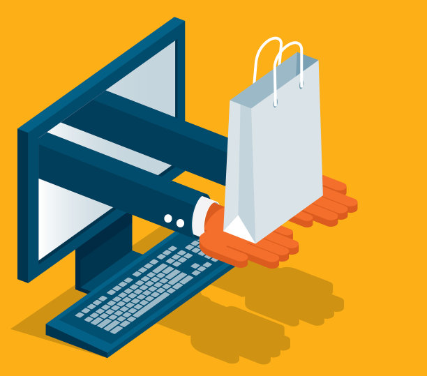 网上购物-桌面-购物袋图片下载