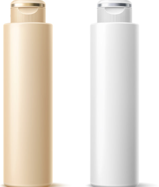 圆柱形塑料瓶模型逼真的空白图片下载