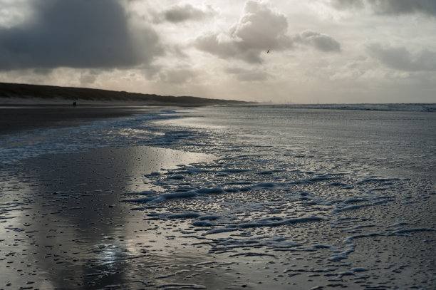 北荷兰海滩的倒影图片下载