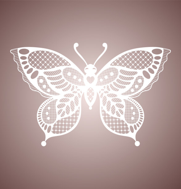 蕾丝蝴蝶。纹身,图形,布。适合制作婚礼请柬和贺卡。图片下载