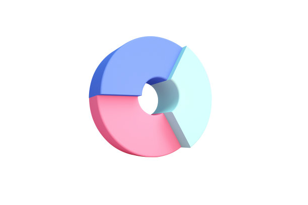 甜甜圈图孤立在白色背景，3d渲染图片下载