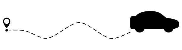汽车路线与位置pin图标。图片下载