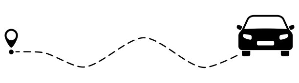 汽车路线与位置pin图标。图片下载