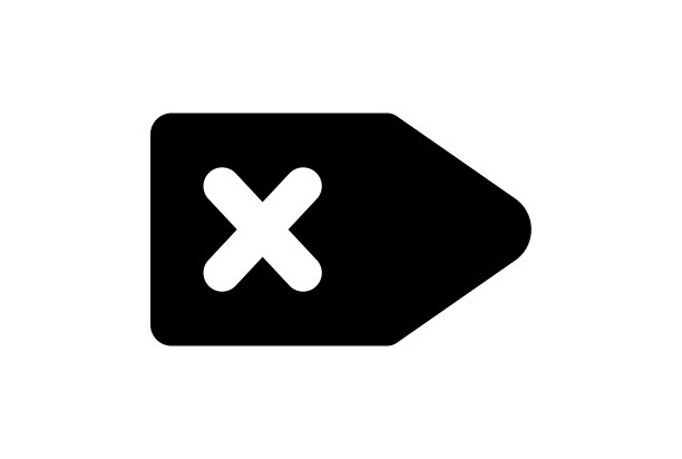 关闭网页图标黑色交叉x符号应用程序标志艺术图片下载