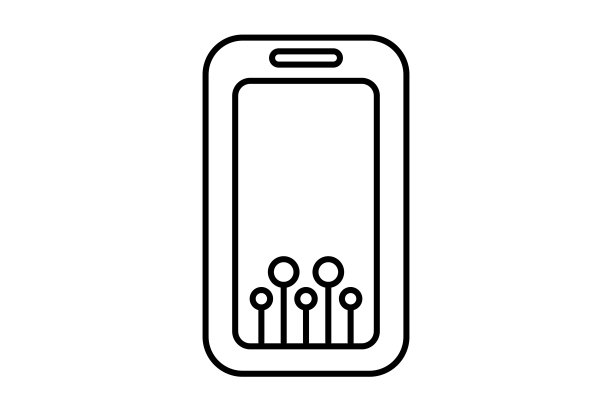 应用程序线图标网站符号人工智能黑色标志应用程序或网页图片下载