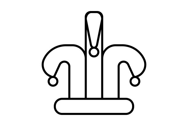 小丑勾勒狂欢节图标节日标志黑色派对符号艺术品图片下载