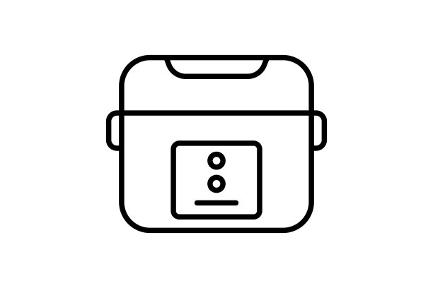 电饭煲图标。与电子、家用电器相关的图标。线条图标风格的设计。简单的矢量设计可编辑图片下载