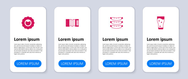 啤酒，香肠，手风琴和开瓶器。业务信息图表模板。向量图片下载