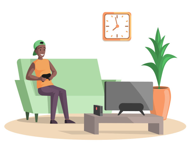 玩家在家里玩电视游戏。拿着游戏机手柄的家伙图片下载